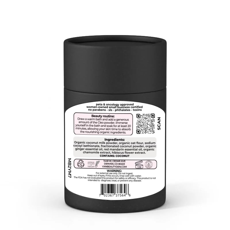 Vxn Lux Cleopatra milk bath ingredients and texture