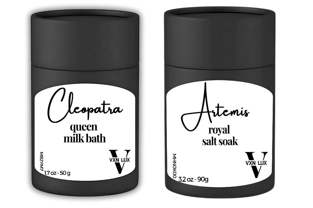 Close up of Vxn Lux Cleopatra Queen’s Milk Bath label