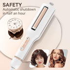 LESCOLTON professional beach waves styler showcasing the long rotating power cord connection.
