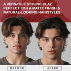CRVFT unscented men's hair clay open container showing the dense texturizing formula.