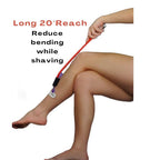 Close up of the universal elastic strap on the UltraFlexx long handle shaver