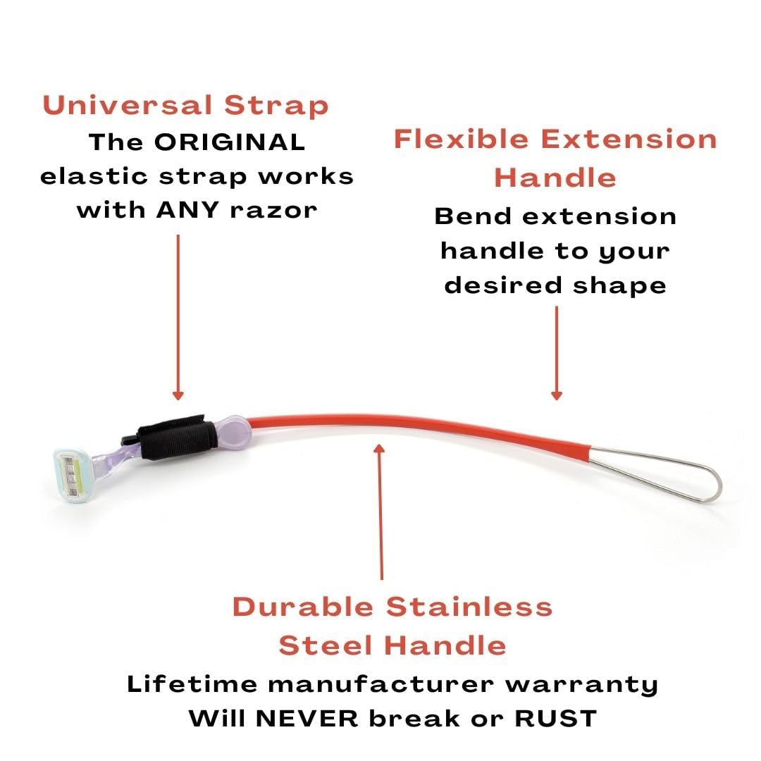 UltraFlexx 20 inch stainless steel razor extension handle for limited mobility