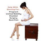 Premium pink maternity shaving extension handle for safe leg hair removal