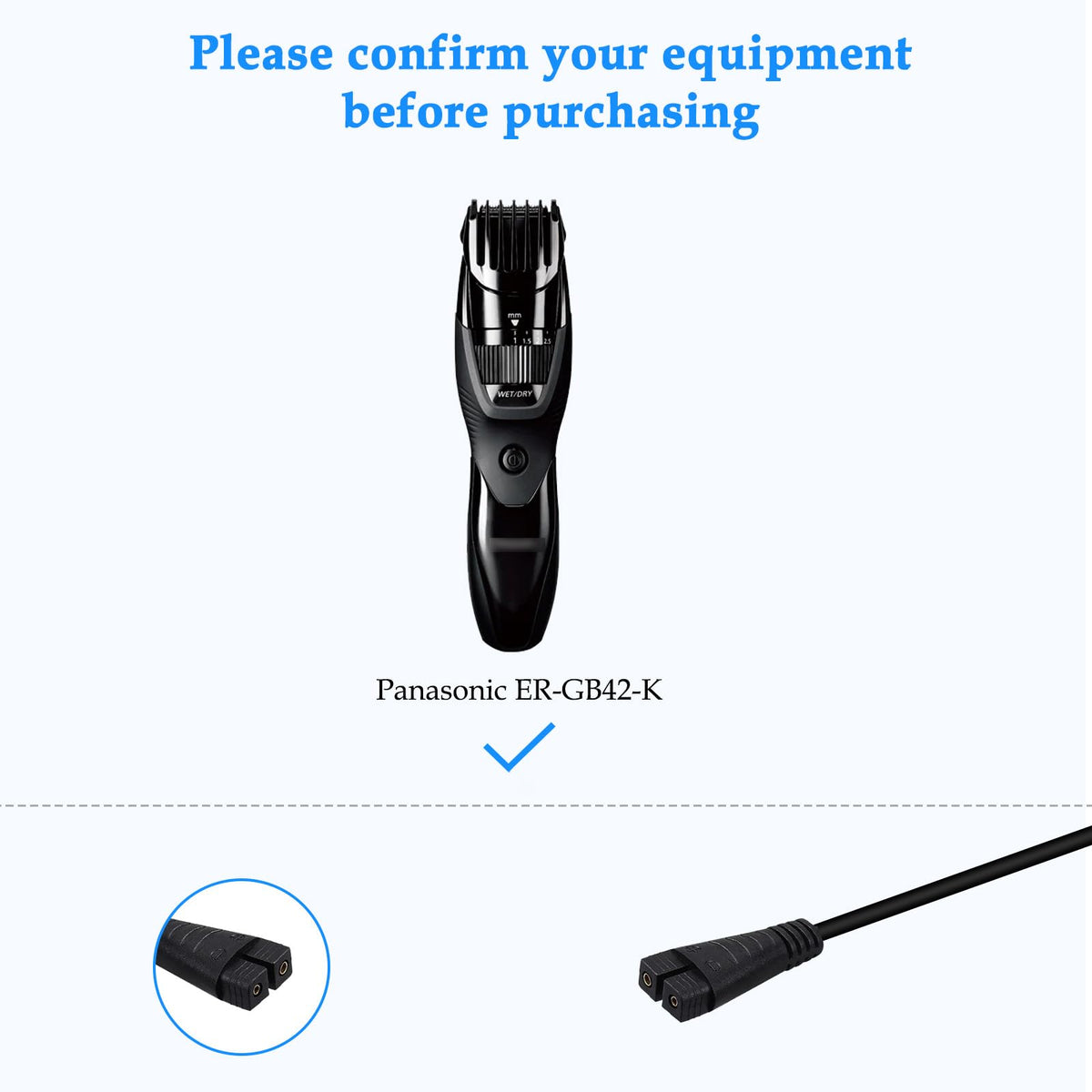 MULTIM replacement power cord connected to a laptop USB port for smart grooming charger functionality.