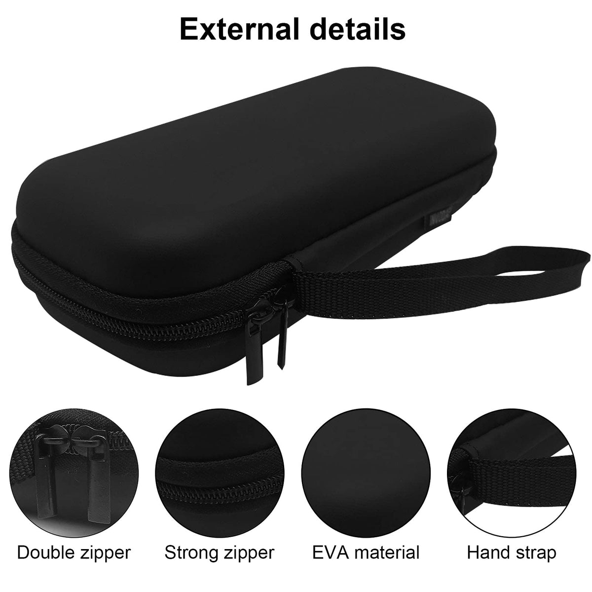 LinMei hard EVA protective case with detachable hand wrist strap