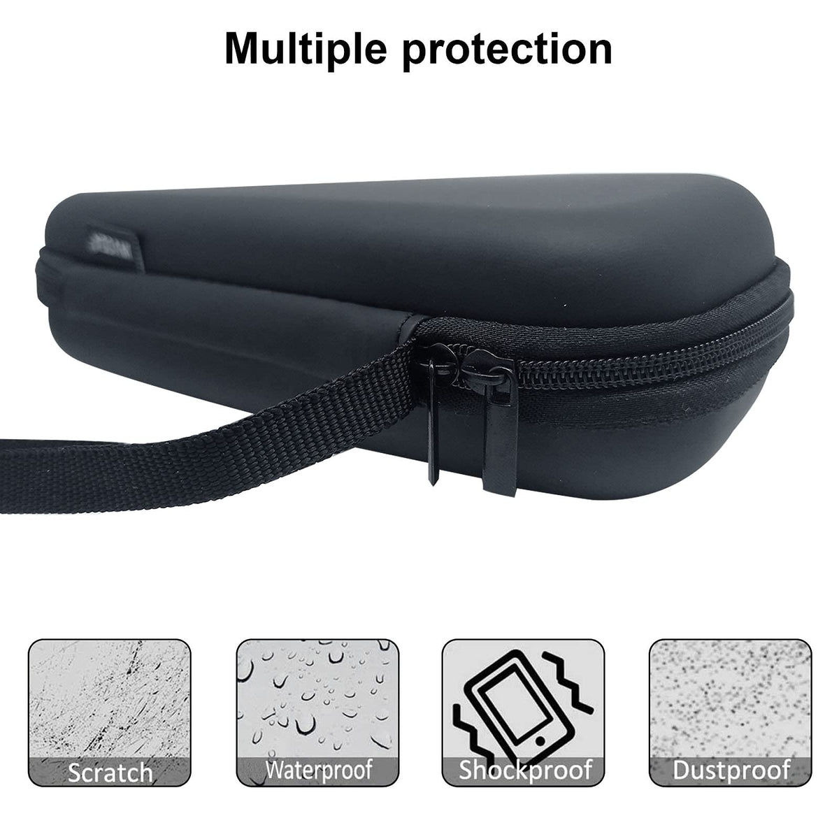 LinMei shaver organizer side angle view demonstrating compact slim design