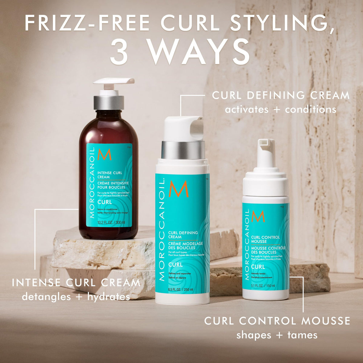 Moroccanoil imported USA hair care product for curl enhancement.