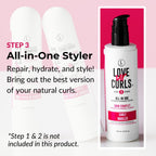 LUS Brands anti frizz curling cream texture close up on a smooth surface showing consistency.