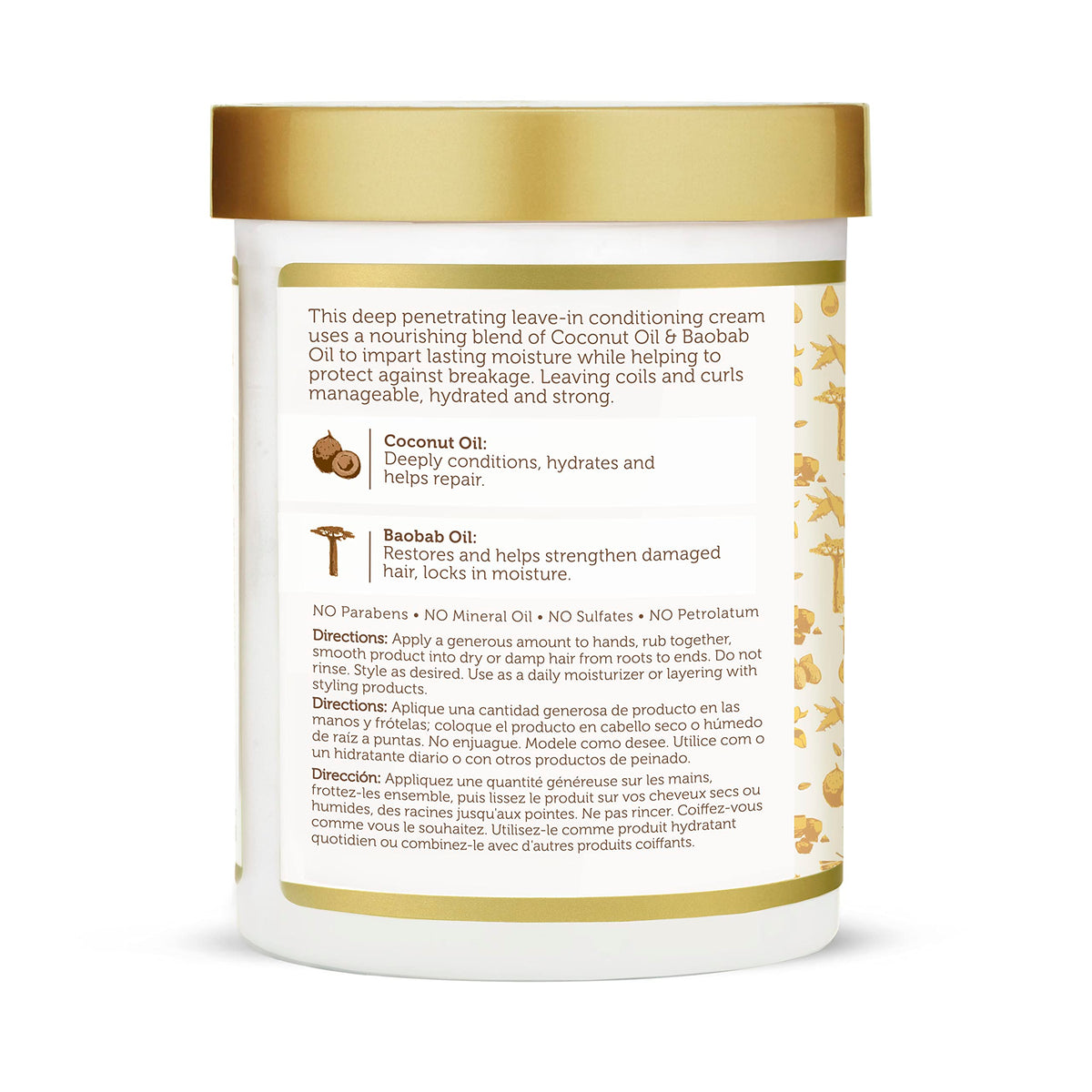 African Pride Moisture Miracle 510 grams family size tub open view