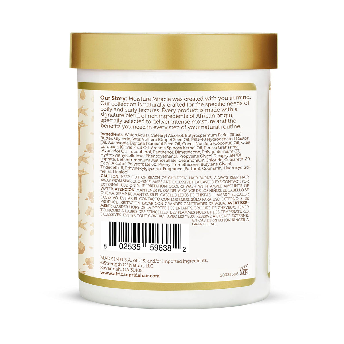 African Pride leave in conditioner cream texture and application view