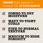 Back label of Maui Moisture curl smoothie showing clean ingredients and instructions