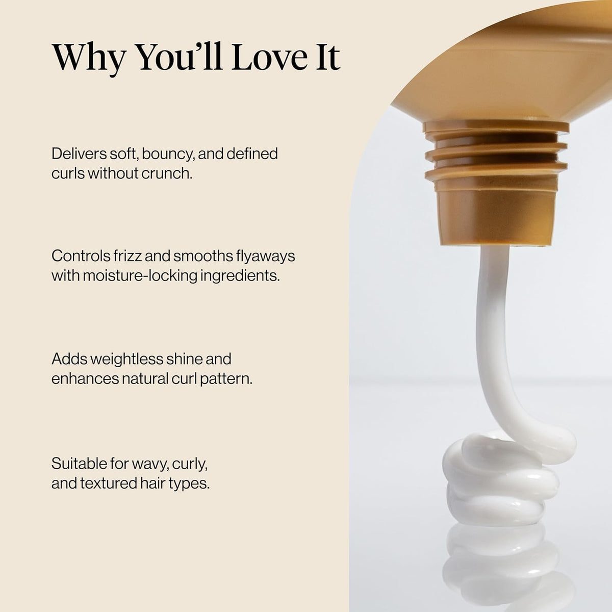 Hydrating curl defining cream by Kitsch for styling wavy and coily hair textures