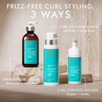 Moroccanoil premium hair care anti frizz cream texture demonstration close up