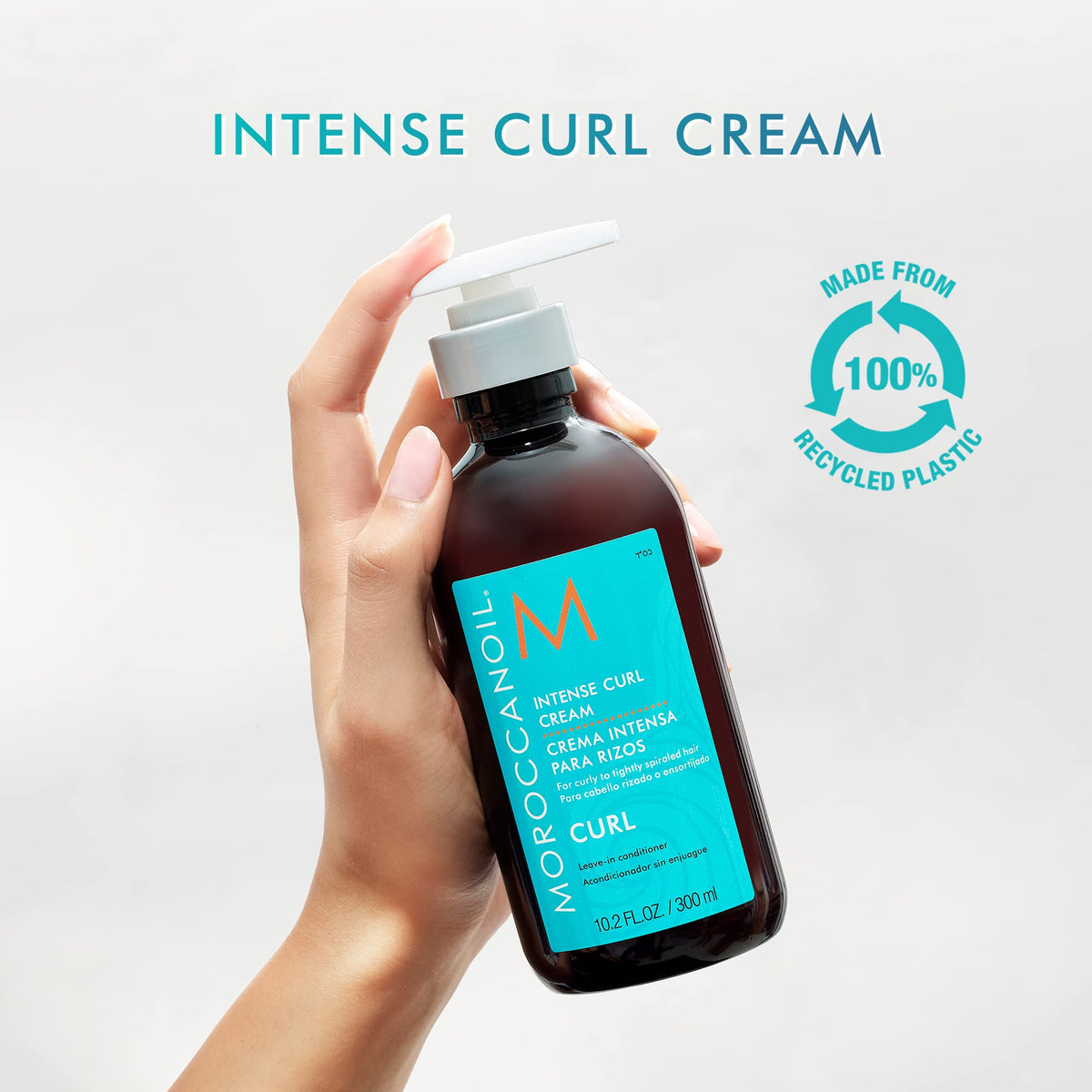 Moroccanoil hydration and curl care product packaging for coarse hair types