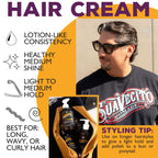 Suavecito light hold water soluble hair cream back label info