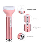 Close-up of the hypoallergenic facial hair remover head attachment on the cordless beauty groomer.