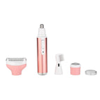 The complete 4-in-1 painless hair removal set organized for travel convenience.