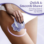 Waterproof ladies hair removal machine being rinsed under running water for easy cleaning.