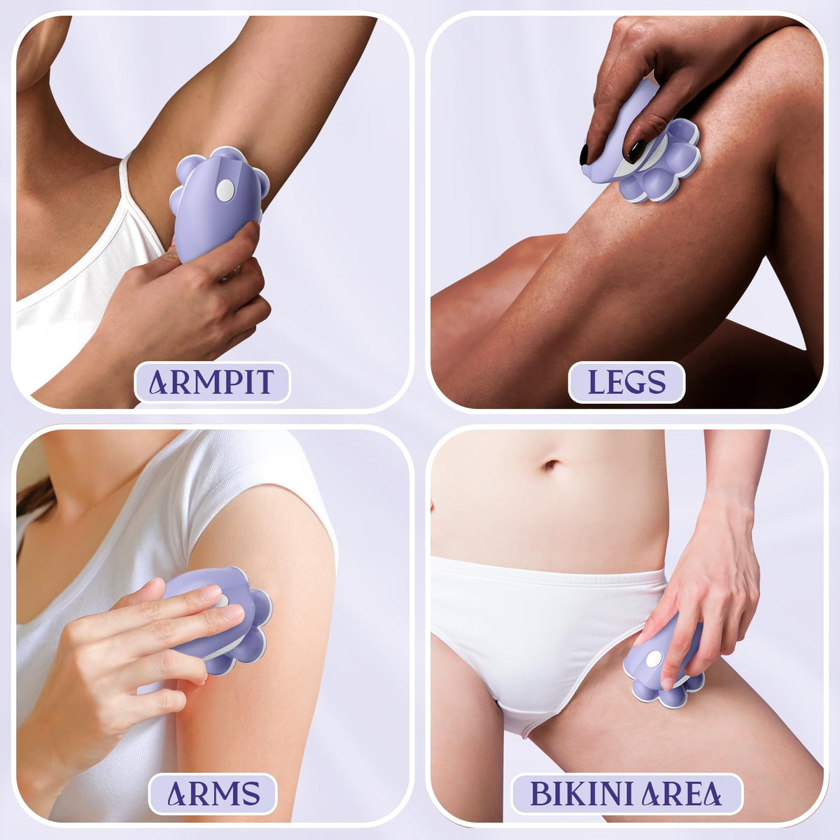 Pink electric shaver for women with the protective magnetic travel cap attached.