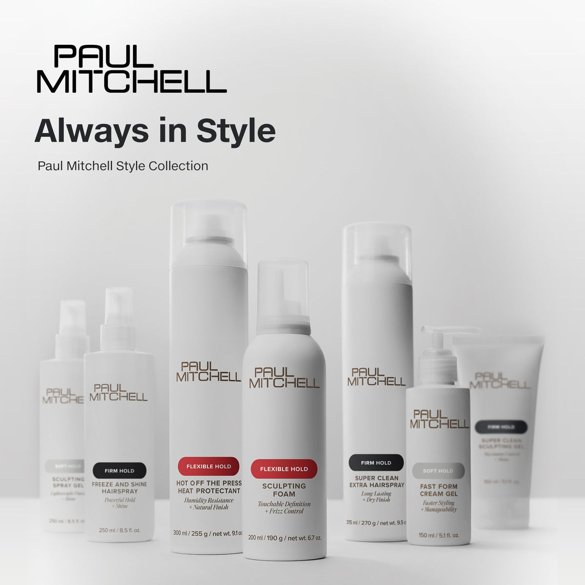 Paul Mitchell flexible hold sculpting foam product benefits label