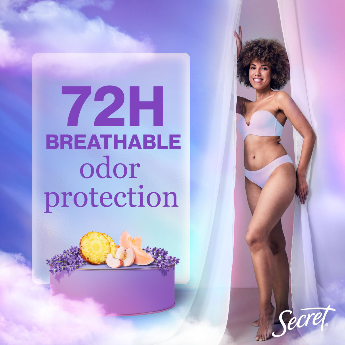 Secret relaxing lavender scent 72 hour breathable deodorant for women