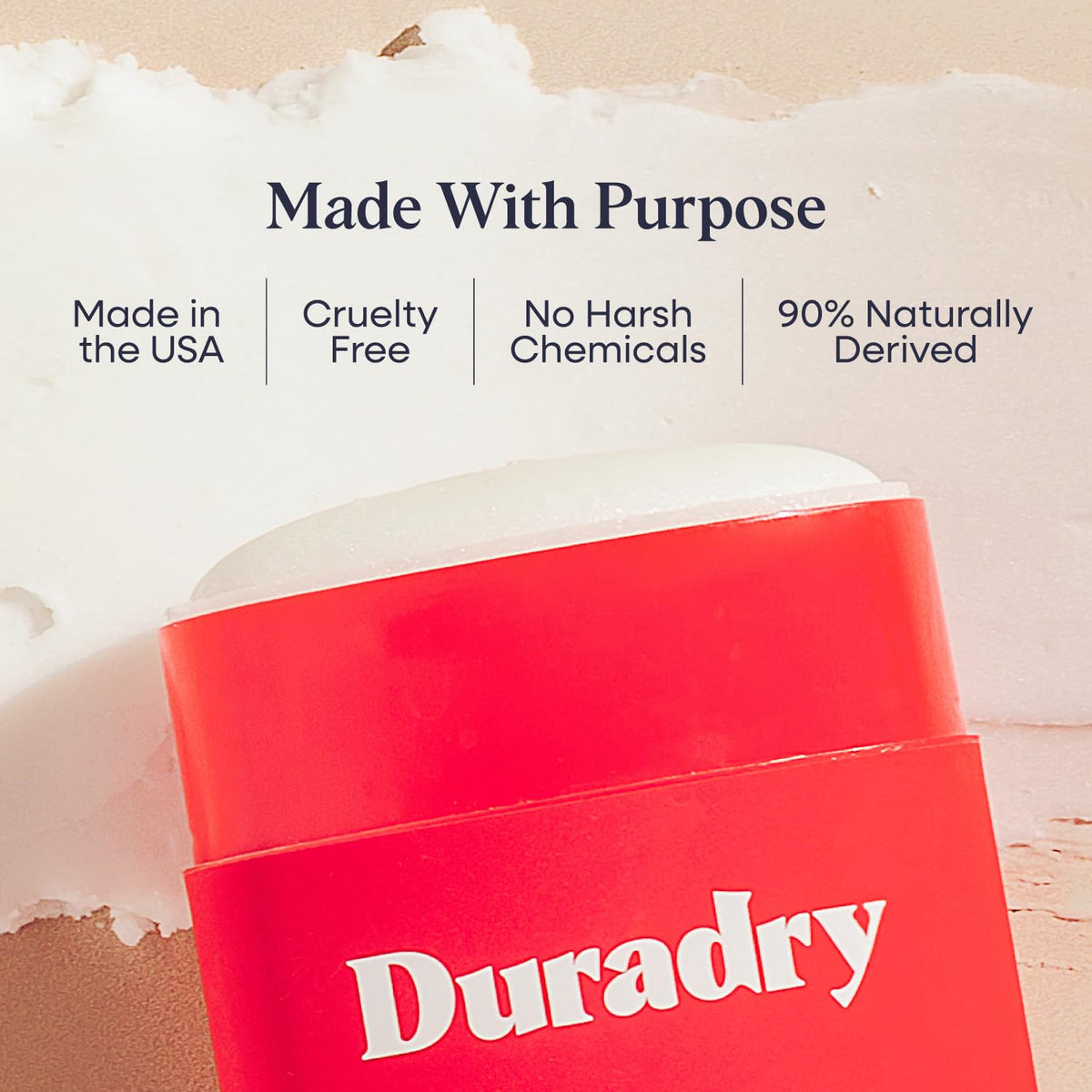 Duradry all day odor protection and non sticky invisible dry deodorant stick