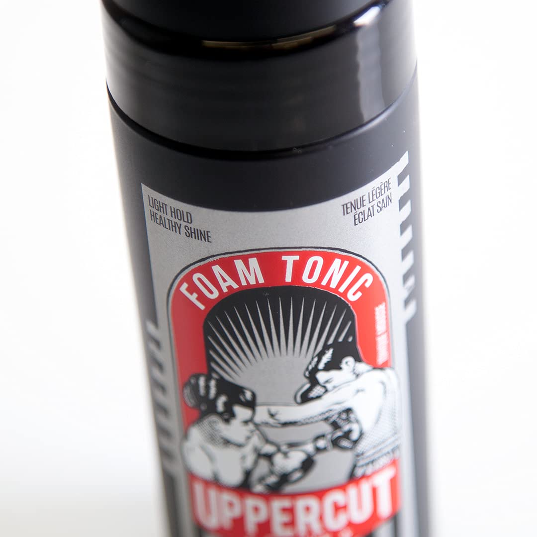 Authentic Uppercut Deluxe low shine light hold hair tonic bottle standing upright