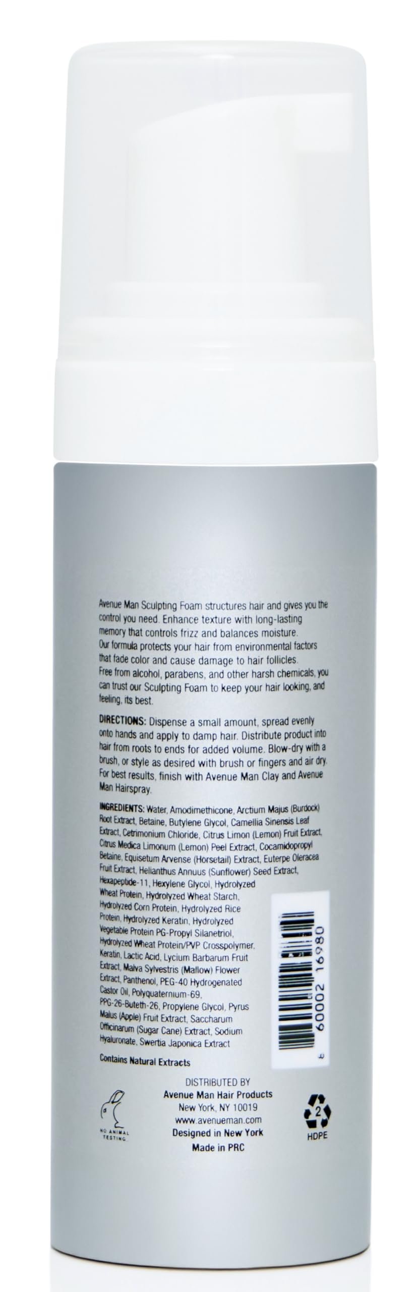 Avenue Man travel size styling foam on a clean professional background