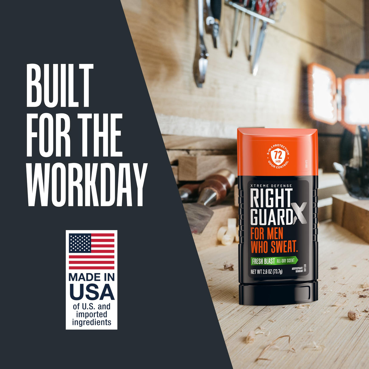 Right Guard genuine USA imported antiperspirant for men back ingredients