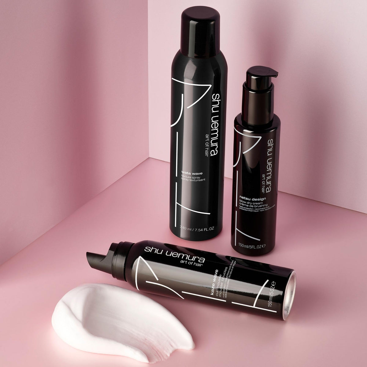 Shu Uemura sulfate free curl styling mousse for wavy hair types
