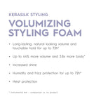 Kerasilk lightweight vegan styling foam for hair volume and body