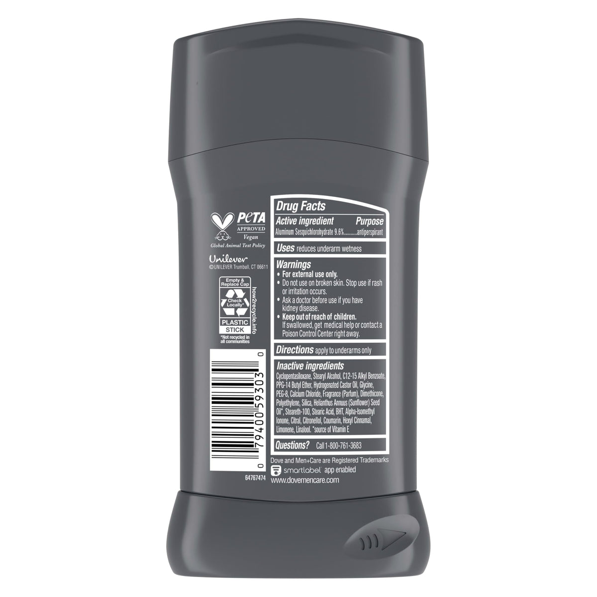 Imported Dove Men Care anti stain seventy two hour deodorant stick for men