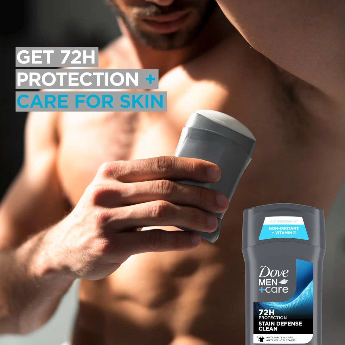 Dove Men Care Stain Defense Clean masculine scent deodorant pack of four