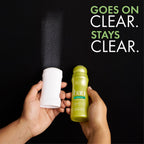 Hypoallergenic unscented antiperspirant close up of the ingredient and feature list.