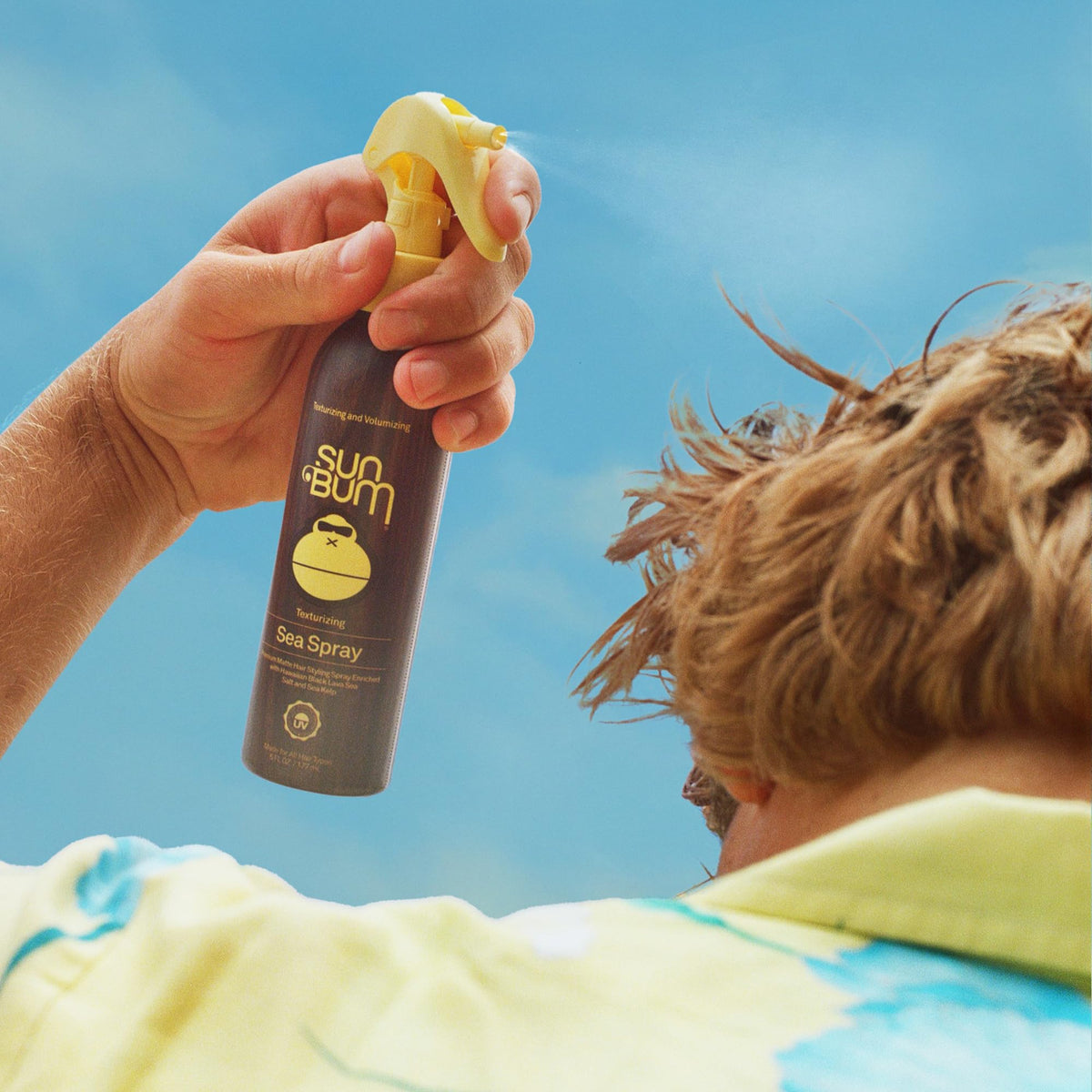 Sun Bum lightweight medium hold texturizing spray for waves