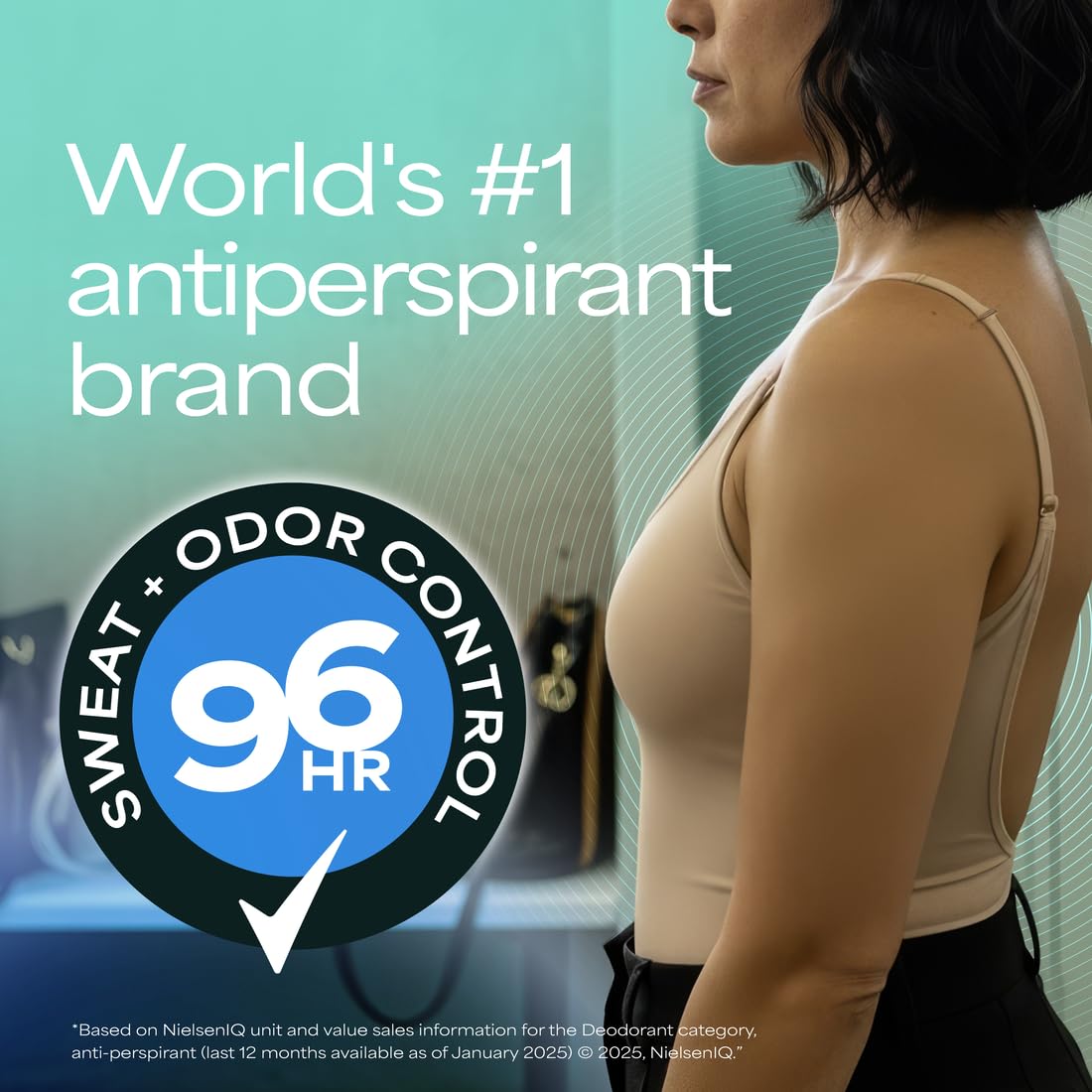 Close up of Degree Women 1.6 ounce clinical deodorant stick showing the smooth white soft solid texture