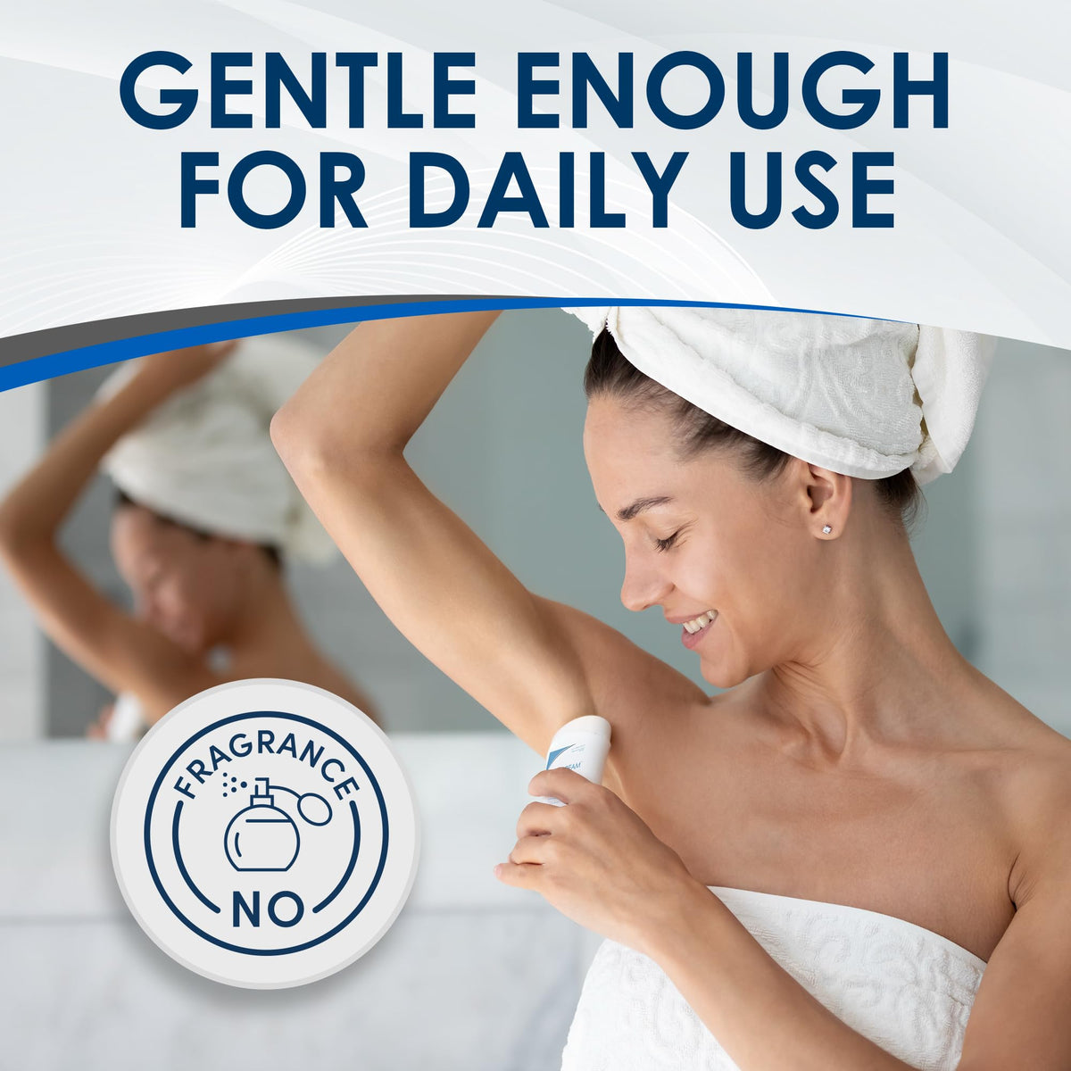Dermatologist tested fragrance free underarm deodorant stick for allergies
