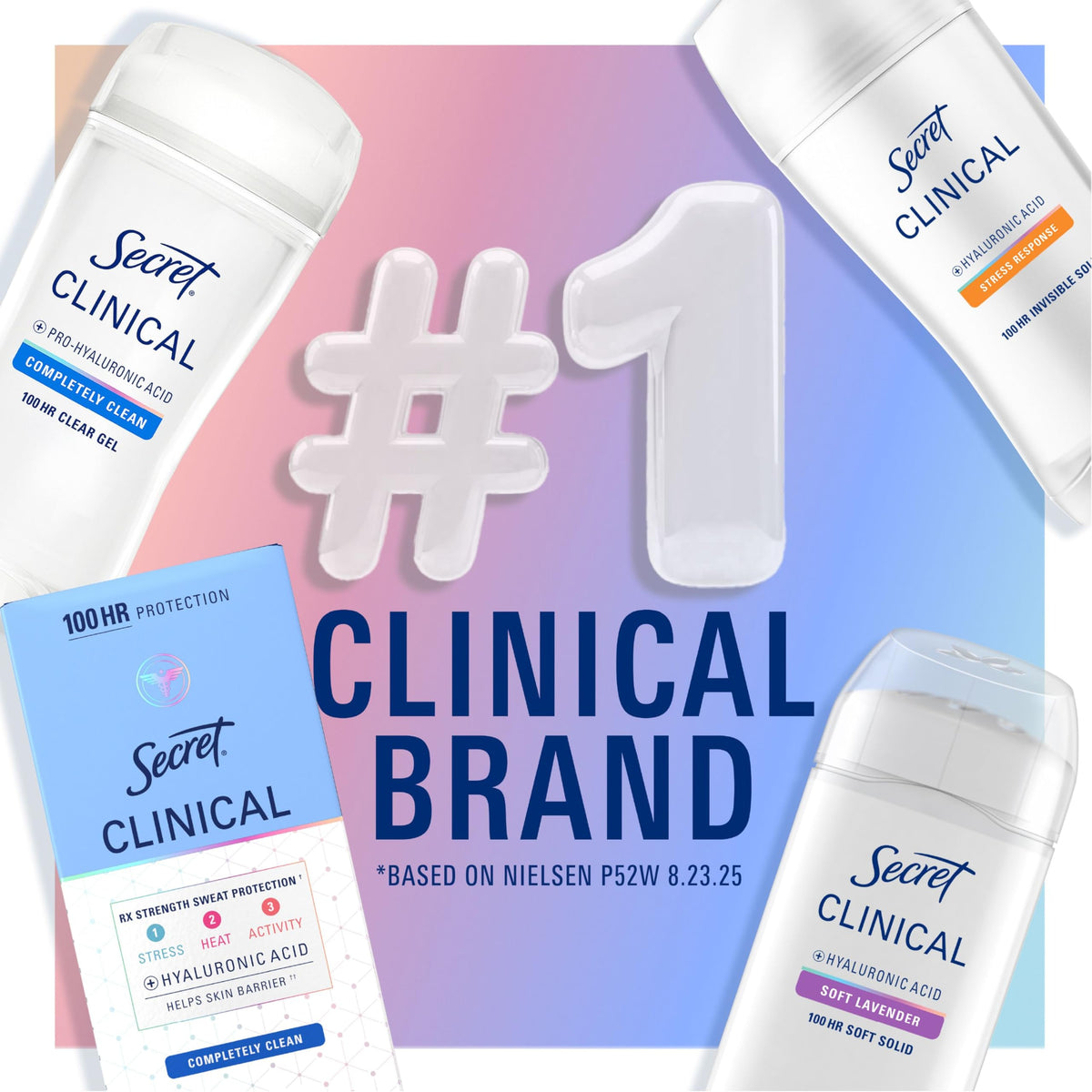 Secret Clinical Strength with pro hyaluronic acid skin barrier protection