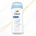 Side angle view of the imported Dove underarm moisturizing cream deodorant stick for women