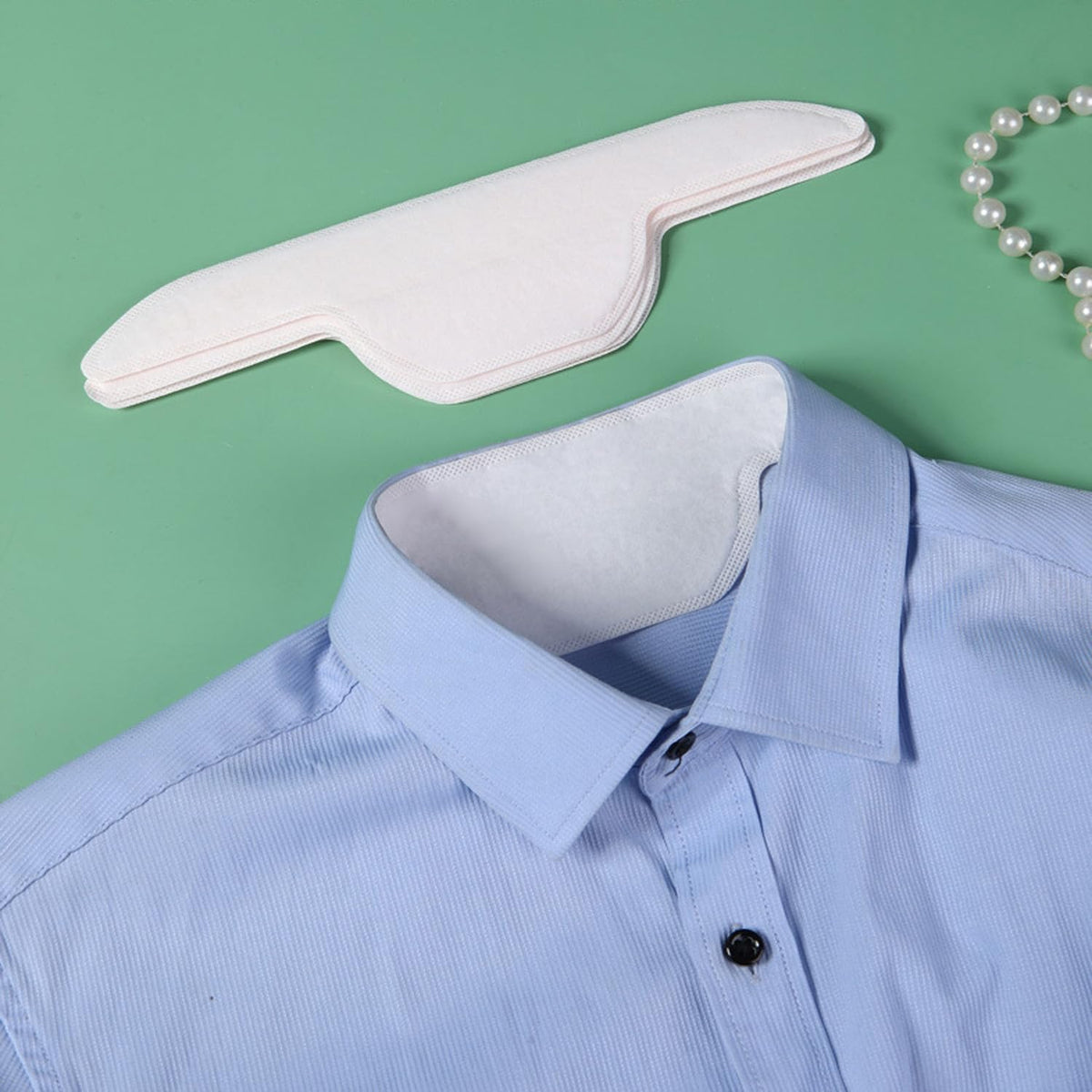 Detailed view of ArrErr adhesive neckline sticker material