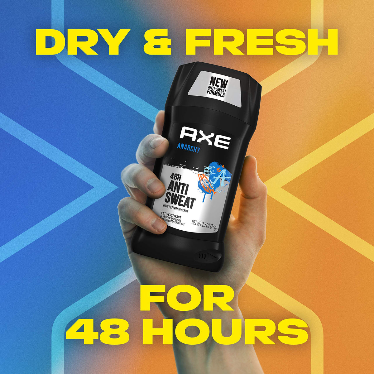 AXE forty eight hour anti sweat stick imported pomegranate and sandalwood scent