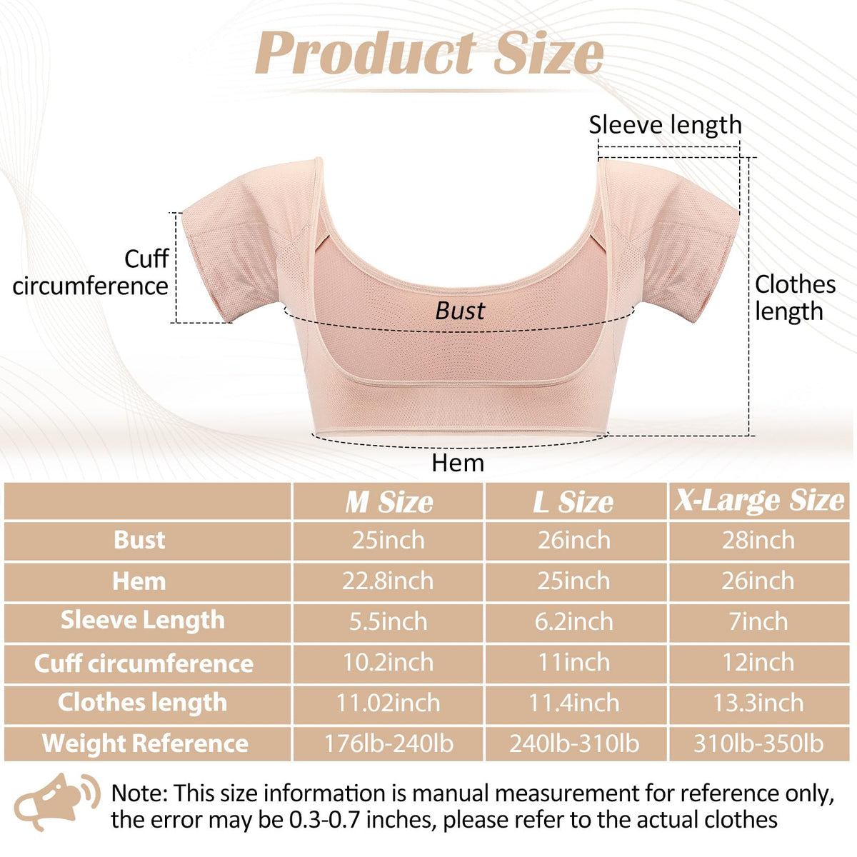 Handepo breathable sweat proof shirt pads worn under clothes