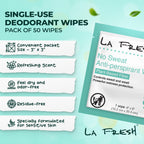 La Fresh body deodorant wipes travel pouch packaging