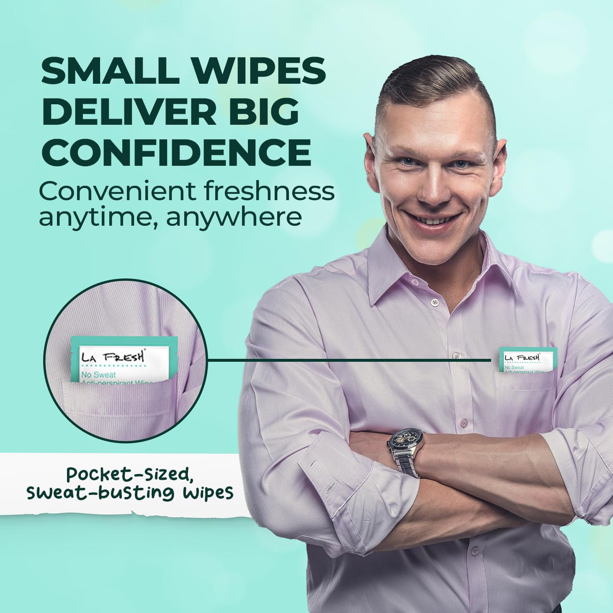 Pack of 3 La Fresh 10-count antiperspirant wipe pouches