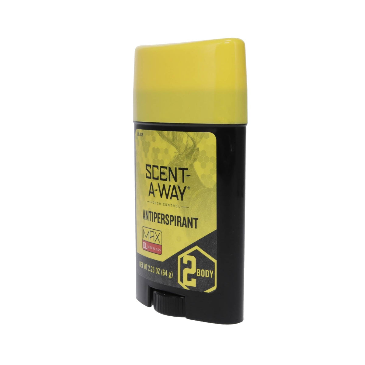 Authentic USA imported Scent-A-Way MAX sweat reduction stick for hunters and campers.