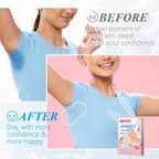Invisible adhesive antiperspirant stickers for underarms