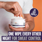 Usage demonstration of Carpe clinical strength underarm treatment wipes
