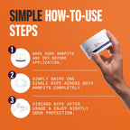 Side view of Carpe Clinical Grade Underarm Wipes with lavender scent label