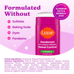 Lume Deodorant Plus Sweat Control solid applicator open