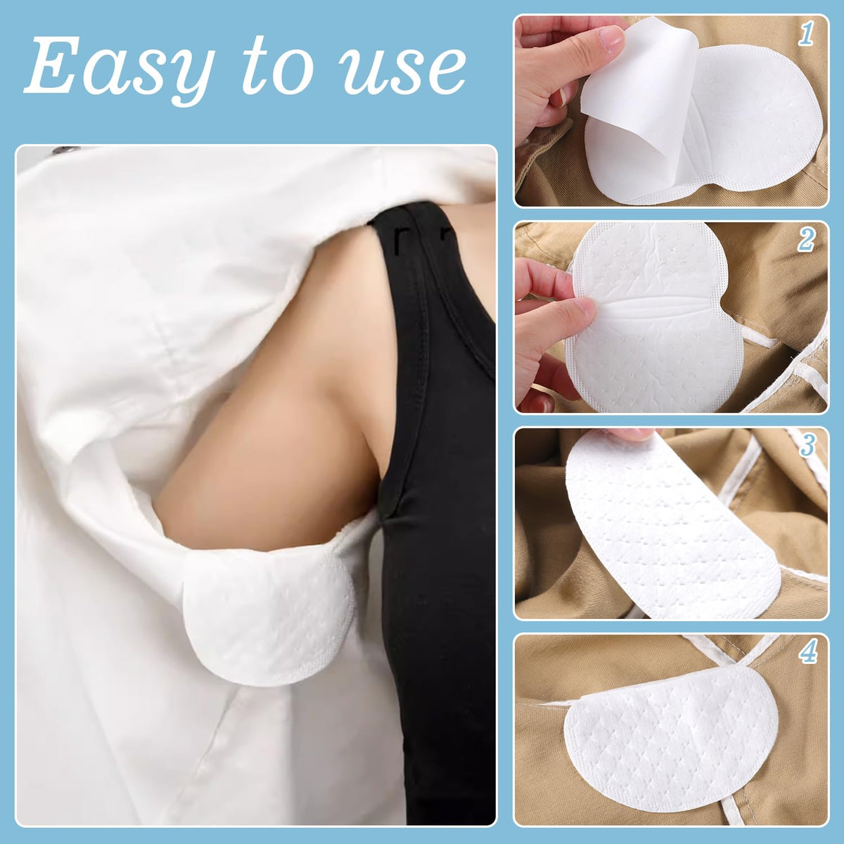 Besarme disposable sweat pads packaging for men and women